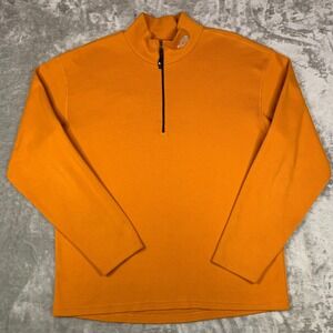 The North Face Flight Series 1/4 Zip Pullover Mens M Orange Textured Running Top